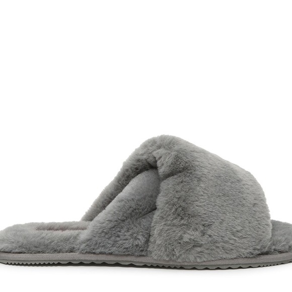 SOREL Go Mail Run Slide Fur Slipper Grey Size 8 - Picture 7 of 9